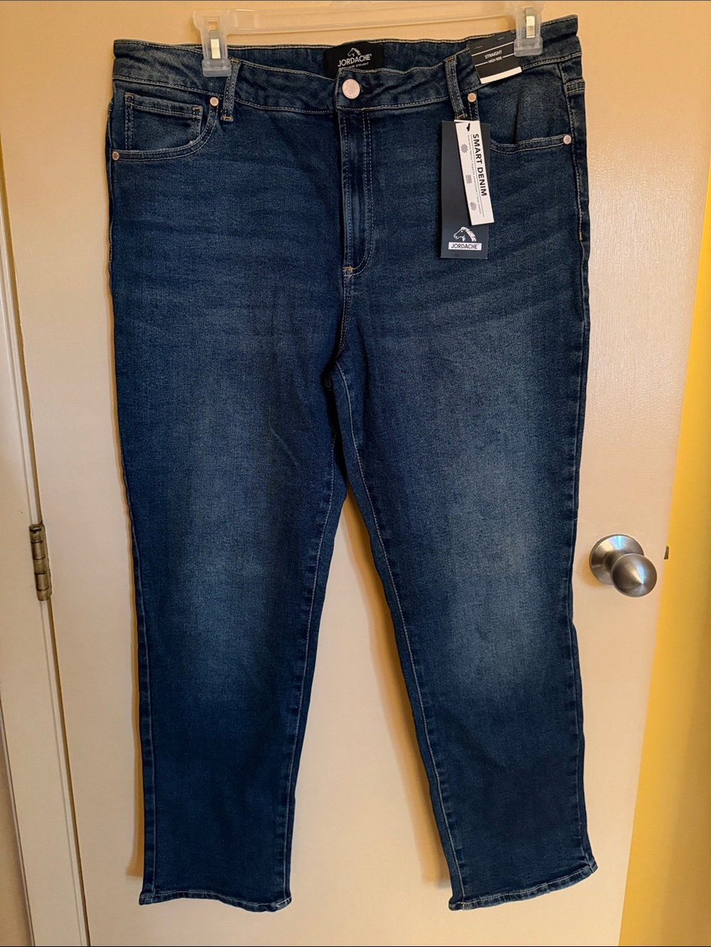 Jordache Dark Wash Straight Leg High Rise Jeans